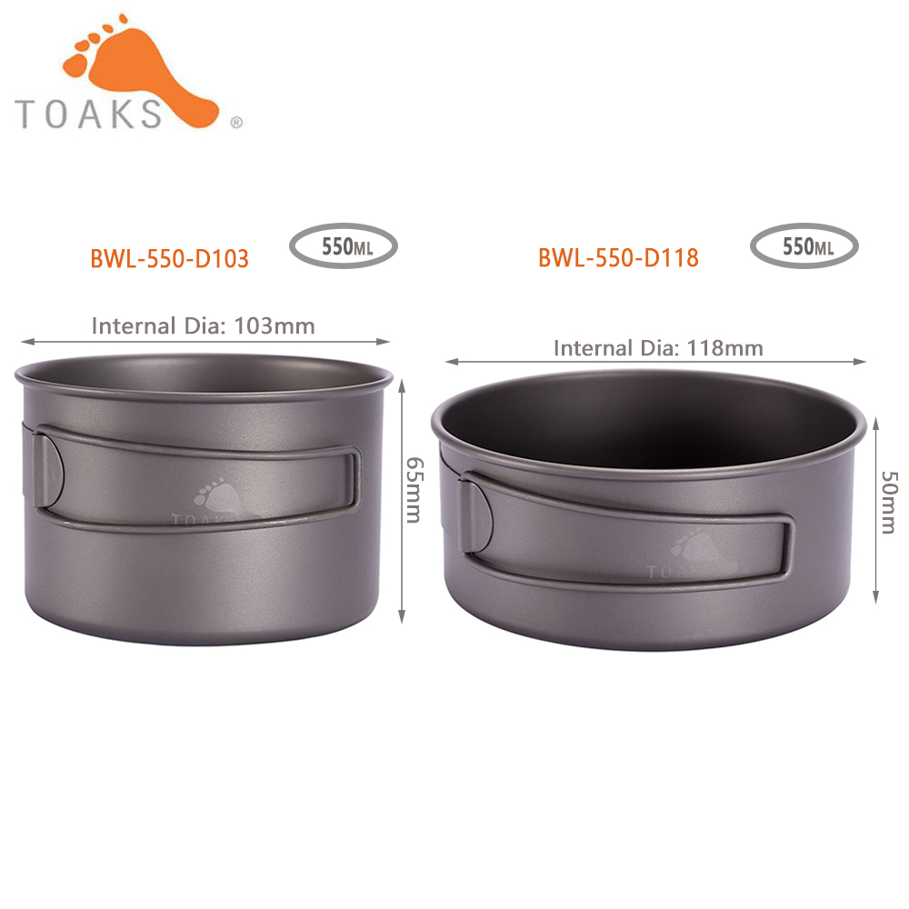 Outdoor Camping Uk - Походная титановая миска TOAKS BWL-550 со