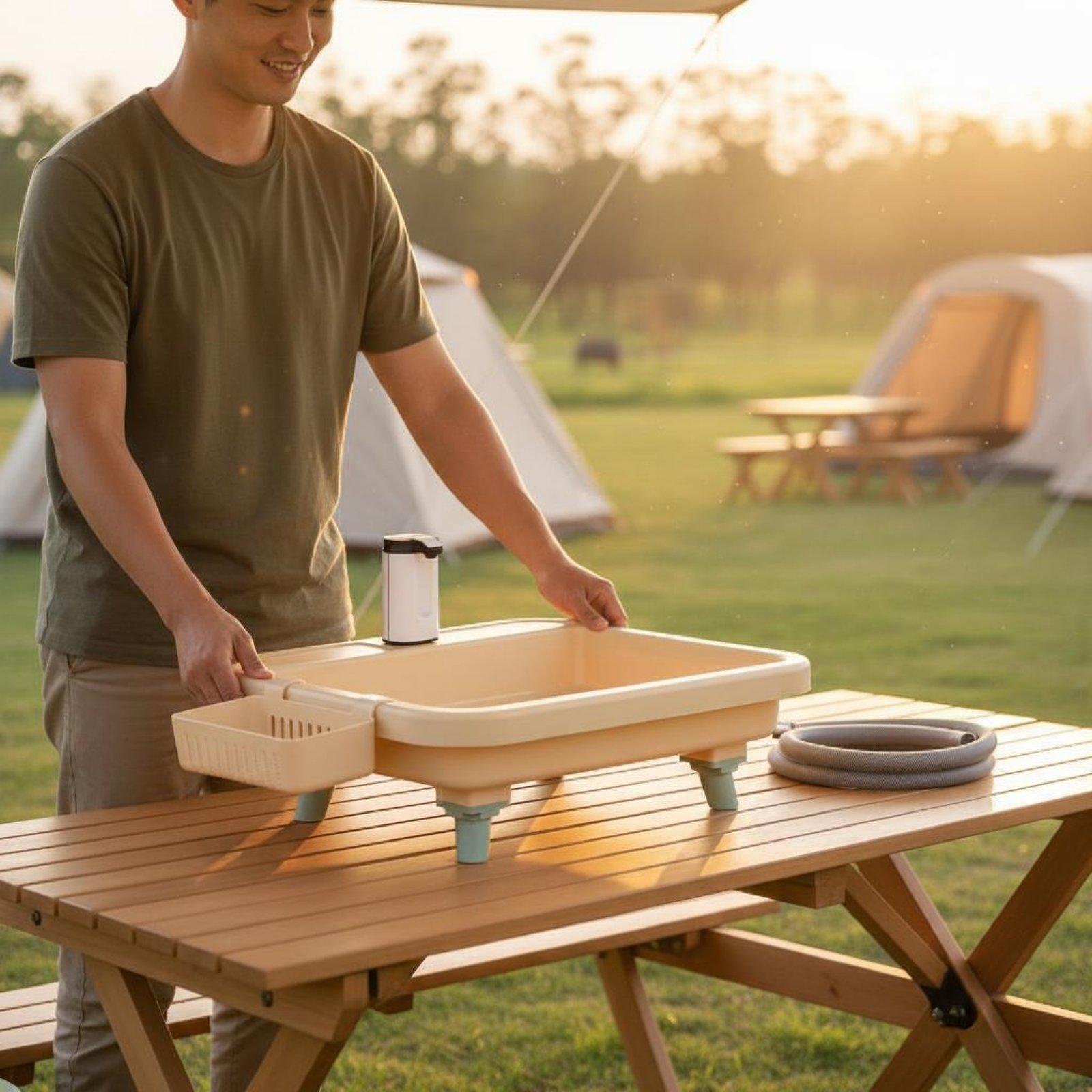Outdoor Camp - Портативная походная раковина со встроенным краном