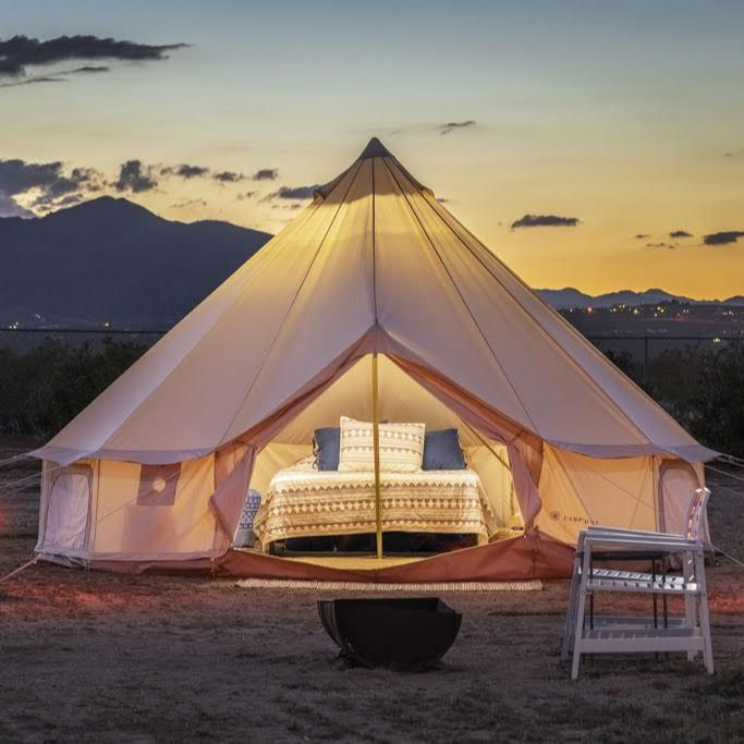 Outdoor Camping And Glamping - Палатка-шатер Canvas Bell, всесезонная, водонепроницаемая, с