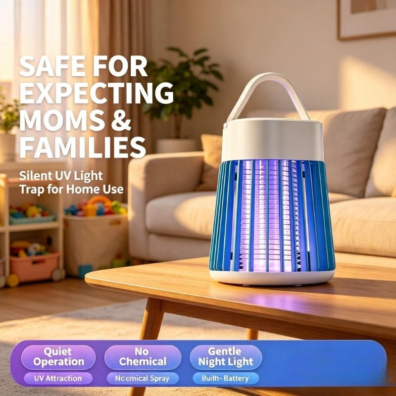 Outdoor Camping Bug Zapper - Портативная лампа-ловушка для комаров с ультрафиолетовым