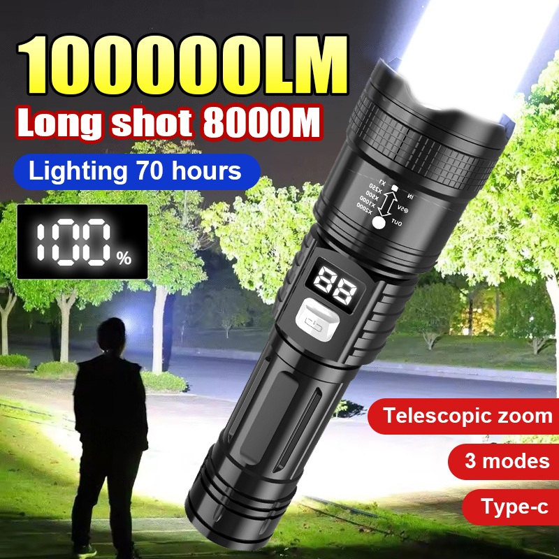 Outdoor Camping Lamp - 100000LM супер яркие светодиодные фонарики перезаряжаемый