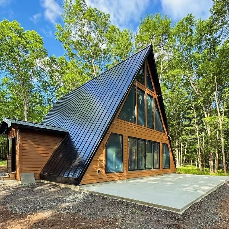 Outdoor Camping And Glamping - Настраиваемый треугольный деревянный дом, антикоррозийная стальная