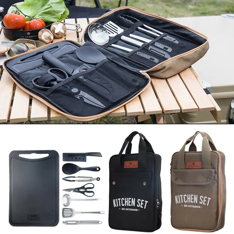 Outdoor Camping Uk - Набор походной кухонной утвари из 8