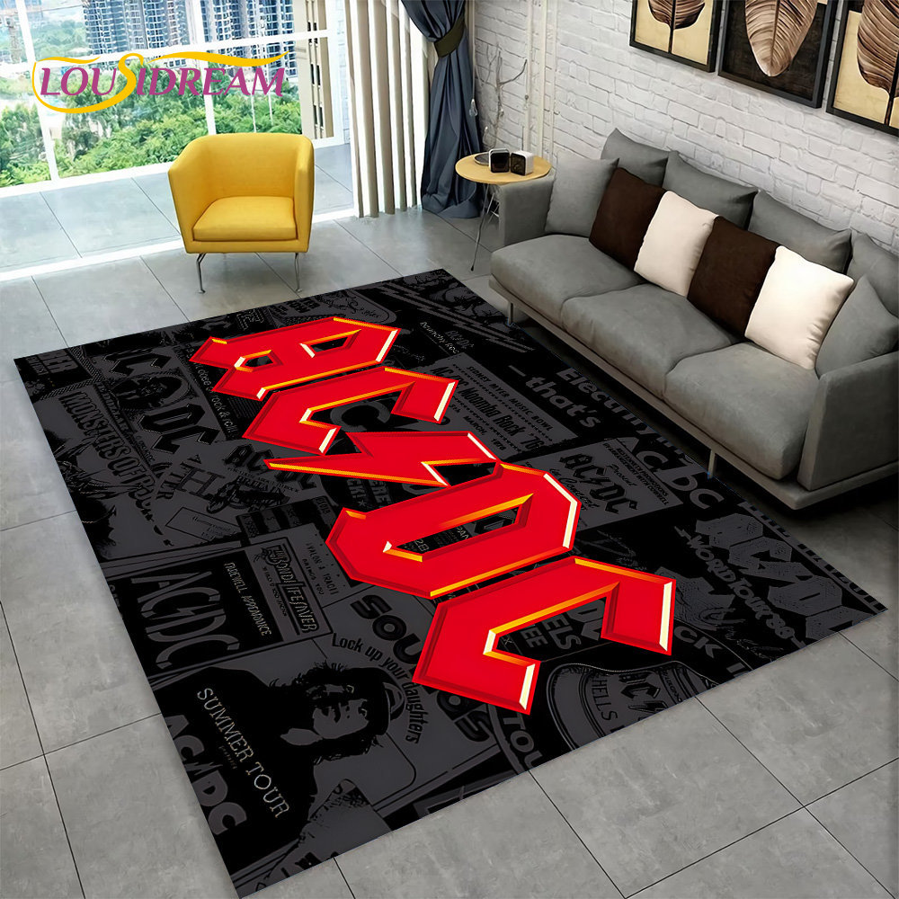 Outdoor Camping Mats Large - Большой ковер с изображением рок-группы AC/DC,