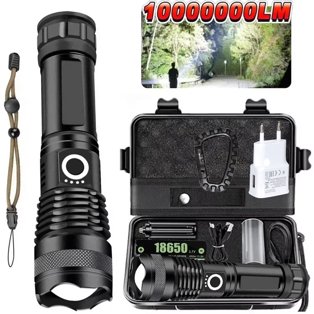 Outdoor Camping Lamp - Мощный светодиодный фонарик, перезаряжаемый 5-режимный телескопический