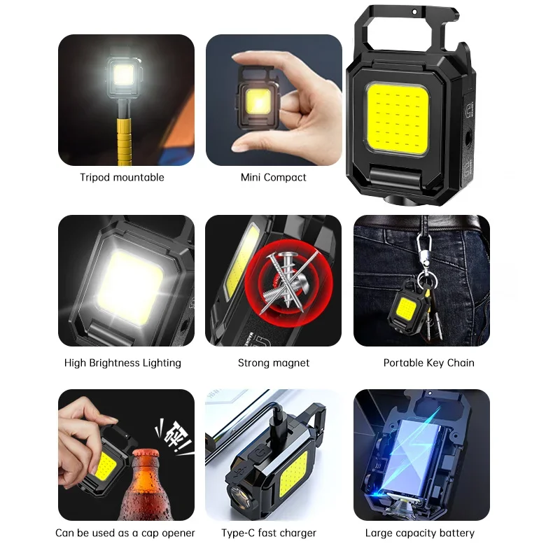Мини-фонарик-брелок COB, рабоч – обзор и цена Outdoor Camping Lamp