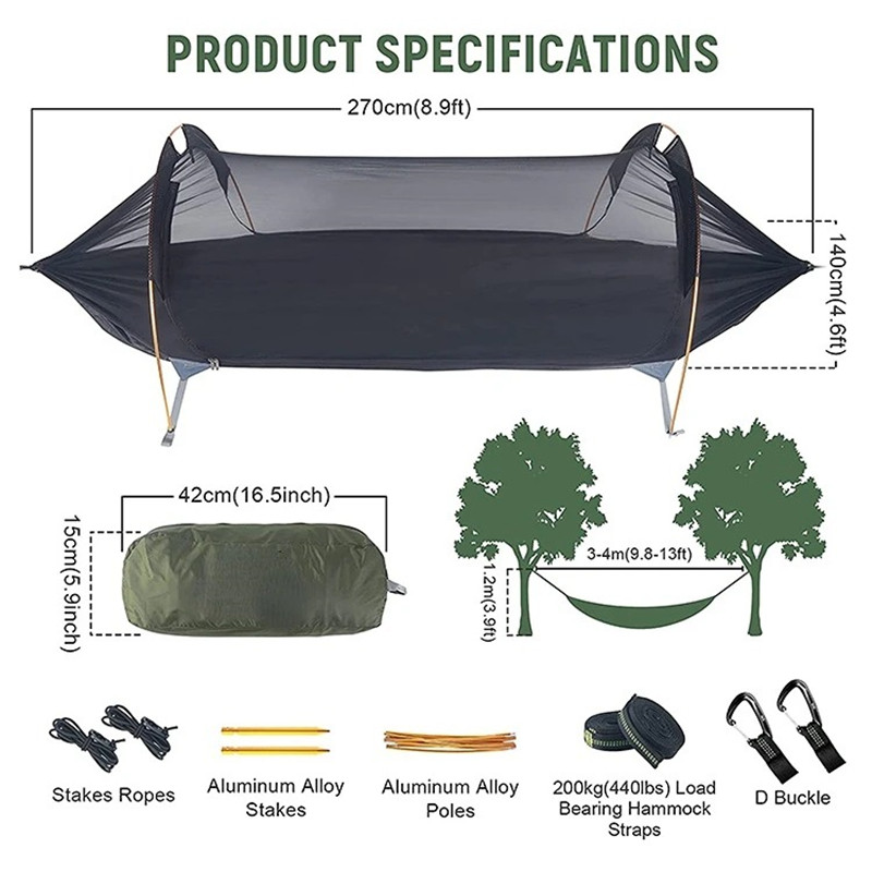 Гамак-тент 3-в-1 с москитной с – обзор и цена Outdoor Camping Bug Zapper