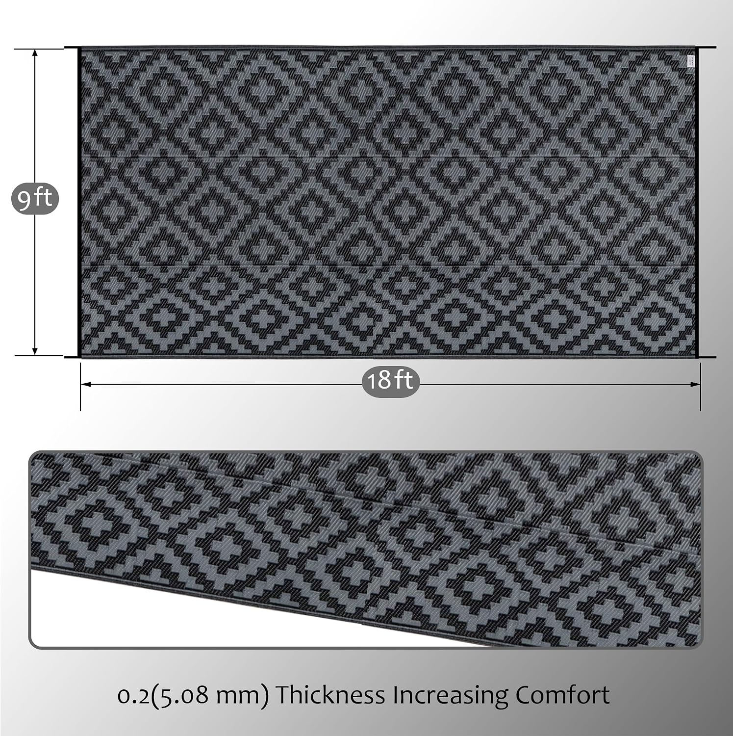 Водонепроницаемый уличный ковр – обзор и цена Outdoor Camping Rugs 9X18